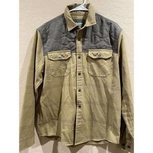 New Howler Brothers Quintana Flannel Brown Shirt Jacket Medium Quilted